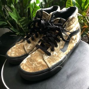 Vans Gold Crushed Velvet Hi-Top